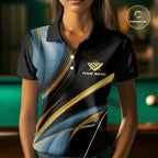 Personalized 8 Ball Crown 3D Billiard Shirt Custom Pool Team Jersey Polo & Quarter Zip