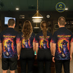 Personalized Vintage Funny Cat 8 Ball Billiard Shirt, Pool Team Jersey Polo & 1/4 Zip