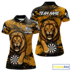 Personalized Retro Grunge Lion Darts Shirts Custom Darts Team Jersey Polo, 1/4 Zip