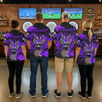 Personalized Purple Dartboard Tiger Darts Shirt Custom Darts Jersey Team Polo & 1/4 Zip
