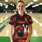 Personalized Red Vintage Bourbon Bowling Shirt, Funny Bowling Jersey Team Polo & 1/4 Zip