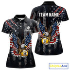 Vintage American Flag Eagle Patriotic Billiard Shirt Custom 9 Ball Pool Team Jersey