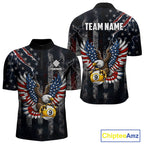 Vintage American Flag Eagle Patriotic Billiard Shirt Custom 9 Ball Pool Team Jersey