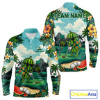 Funny Watermelon Golfer Monstera Tropical Polo Shirts Custom Golf Team Outfits Golf Gifts