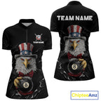 Red Dripping Patriotic Funny Eagle 8 Ball Billiard Pool Shirt Personalized Billiard Team Jerseys