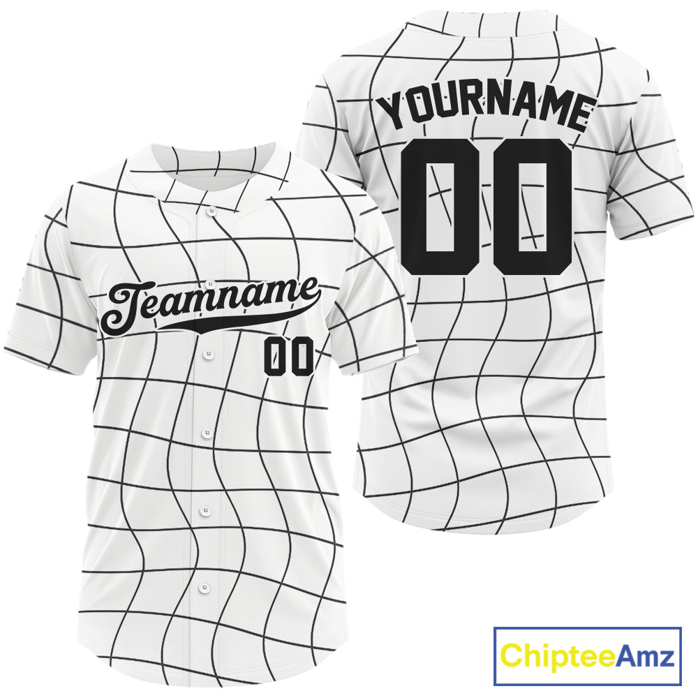Custom Black And White Baseball Shirt Outfit Baseball Jerseys