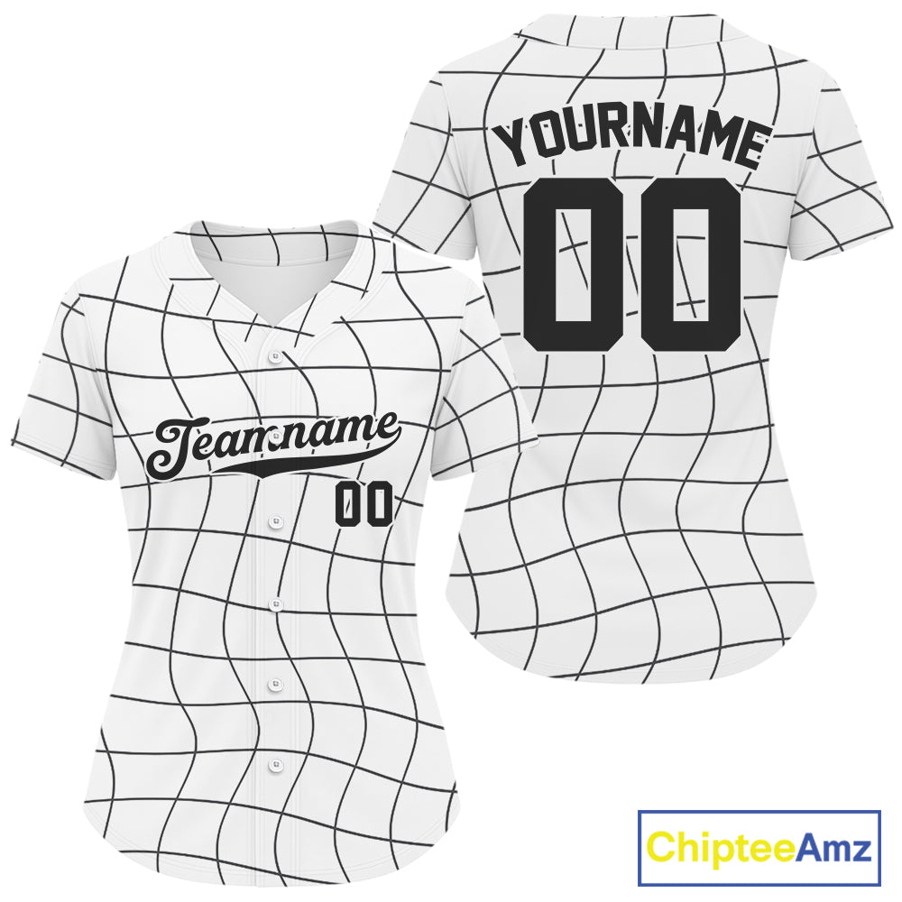 Custom Black And White Baseball Shirt Outfit Baseball Jerseys