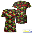 Custom Funny Christmas Pickleball Ball T-Shirt Xmas Pickleball Jerseys