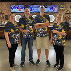 Yellow And Blue Paint Dartboard Funny Beer Darts Team Shirt Custom Darts Polo 1/4-Zip Jersey
