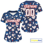 Custom Colorful Funny Baseball Ball Shirt Blue Baseball Jerseys Gifts