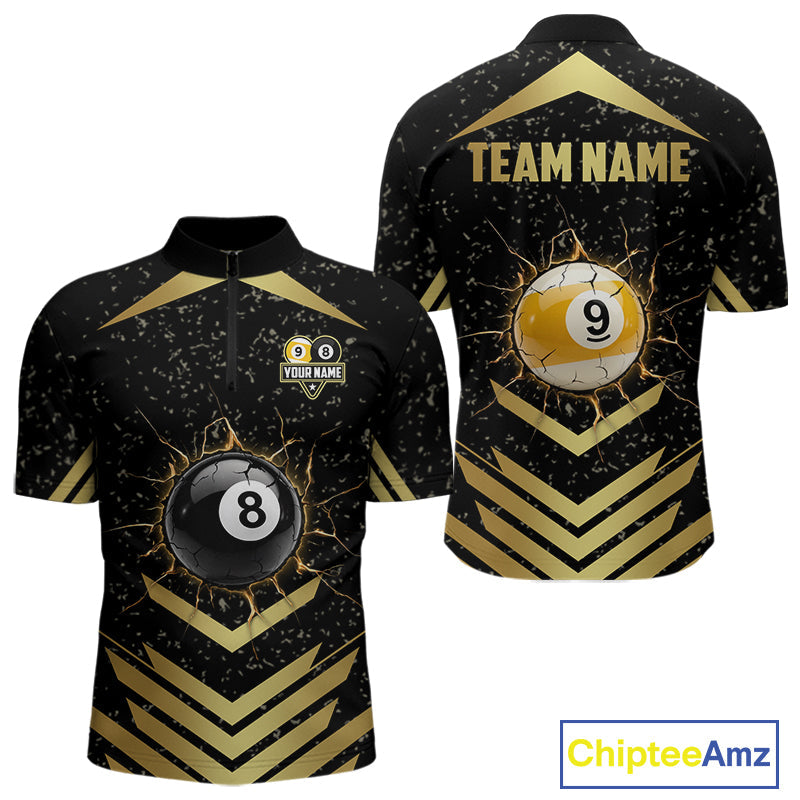 Orange Grunge Grim Reaper Billiard Ball Pool Custom Billiard Shirts, Billiard Team Jerseys