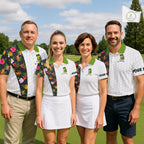 Custom Frog Golfer Golf Ball Team Attire Tropical Monstera Golf Polo Golf Shirts