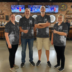 Black Smokes Darts Polo Quarter-Zip Shirts Custom US Flag Patriotic Dart Team Tournament Jersey