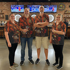 Cowboy Crocodile Funny Darts Polo 1/4-Zip Shirt Custom Name Brown Camo Grunge Darts Team Apparel