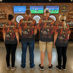 Cowboy Crocodile Funny Darts Polo 1/4-Zip Shirt Custom Name Brown Camo Grunge Darts Team Apparel