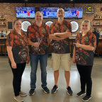 Cowboy Deer Funny Darts Polo 1/4-Zip Shirt Custom Name Brown Camo Grunge Darts Team Apparel