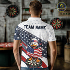 Funny Duck Patriotic Dart Shirt Custom American Flag Darts Team Outfits, Darts Gifts