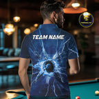 Blue Thunder Lightning 8 Ball Pool Billiard Shirts Custom Billiard Team League Jerseys