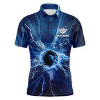 Blue Thunder Lightning 8 Ball Pool Billiard Shirts Custom Billiard Team League Jerseys