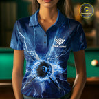 Blue Thunder Lightning 8 Ball Pool Billiard Shirts Custom Billiard Team League Jerseys
