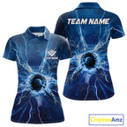 Blue Thunder Lightning 8 Ball Pool Billiard Shirts Custom Billiard Team League Jerseys