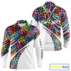 Leopard Colorful Golf Polo Shirts Custom Golf Tops Personalized Golf Team Gifts