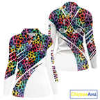 Leopard Colorful Golf Polo Shirts Custom Golf Tops Personalized Golf Team Gifts