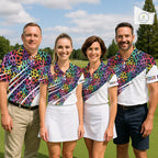 Leopard Colorful Golf Polo Shirts Custom Golf Tops Personalized Golf Team Gifts