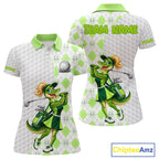 Custom Green Argyle Golf Polo Shirts Funny Alligator Golfer Best Golf Clothing Shirts