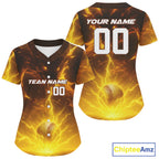 Yellow Custom Lightning Dragon Baseball Ball Jerseys Baseball Team Shirts