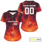 Red Custom Lightning Dragon Baseball Ball Jerseys Baseball Team Shirts