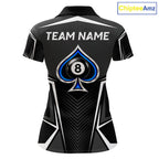 Ace Of Spades Blue Pool Billiard Shirt Custom 8 Ball Pool Team Jersey With Name Pool Players
