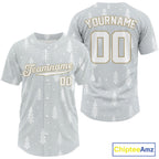 Custom Grey Snowflake Baseball Christmas Shirt Outfits Xmas Baseball Jerseys