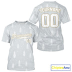 Custom Grey Snowflake Baseball Christmas T-Shirt Outfits Xmas Baseball Shirts