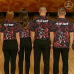 Thunder Lightning Dragon Bowling Shirt Custom Fire Flame Bowling Team Outfits