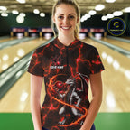 Thunder Lightning Dragon Bowling Shirt Custom Fire Flame Bowling Team Outfits