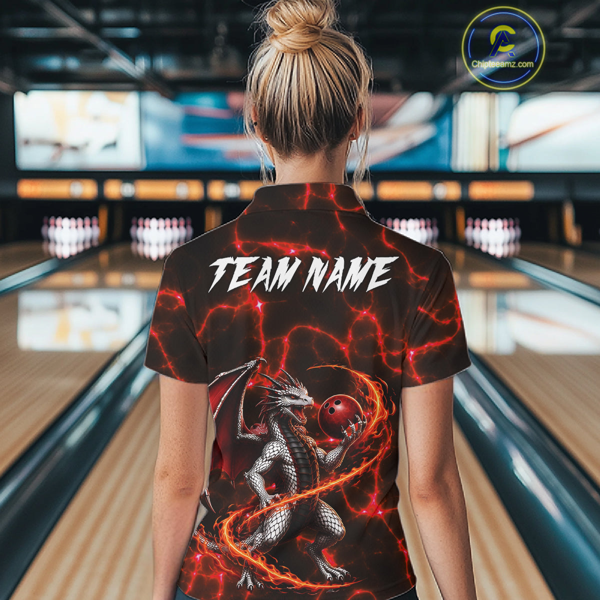 Thunder Lightning Dragon Bowling Shirt Custom Fire Flame Bowling Team Outfits