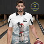 Funny Penguin Duo 's Bowling Shirt Custom Name Iceberg Bowling Polo & Quarter-Zip Jersey