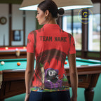Red Dripping Funny Smoking 8 Ball Billiard Pool Shirt Custom Billiard Team Jerseys