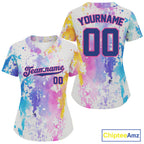 Custom Baseball Jersey Personalized Multi Watercolor Authentic Baseball Jerseys