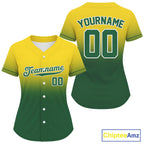 Custom Baseball Jersey Personalized Green-Yellow Baseball Jerseys For Newborns