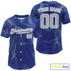 Custom Blue And Grey Smoke Baseball Shirt Outfits Baseball Team Jerseys