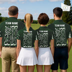 Custom American Flag Green Shamrock Golf Polo Shirt St Patrick Golf Team Shirt