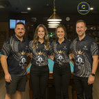 Beige Tribal Skull Pool Billiard Shirts Custom Skull Crown 8 Ball Billiard Team Jersey