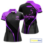 Black And Purple Human Play Pool 8 Ball Billiard Shirt Custom Billiard Team League Attire