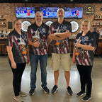 Angry Beer & Cowboy Dart Arrow Funny Dart Shirt Custom Texas-US Flag Dart Team Uniforms