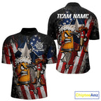 Angry Beer & Cowboy Dart Arrow Funny Dart Shirt Custom Texas-US Flag Dart Team Uniforms