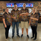 Personalized Horror Tiger Darts Polo 1/4-Zip Shirt Custom Orange Splatter Darts Team Jersey