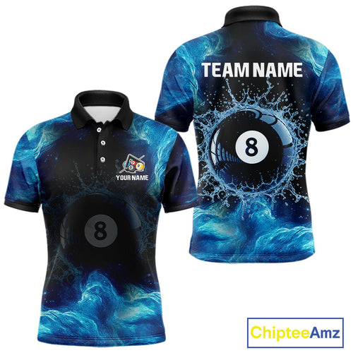 Personalized Ball 8 Billiard Polo & Quarter-Zip Shirt 8 Ball Billiard Team Jersey