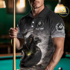 Grey Smoke Grim Reaper Cracked 8 Ball Pool Billiard Team Shirt Custom Billiard Jerseys